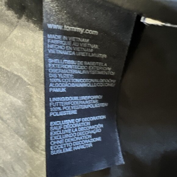 Tommy Hilfiger Waxed Utility Jacket Women's Blk Large With Gold Snaps & Zipper - Picture 13 of 13